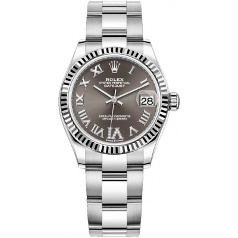 278274 Dark Grey VI Oyster Rolex Datejust 31mm Stainless Steel Ladies Watch