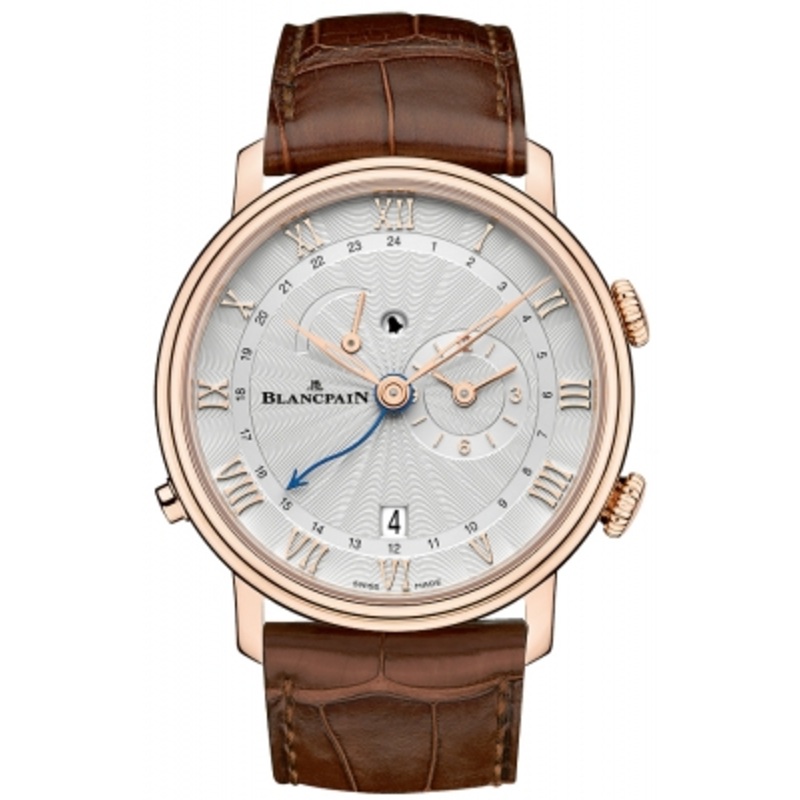 6640-3642-55b   Blancpain Villeret Reveil GMT Mens Watch