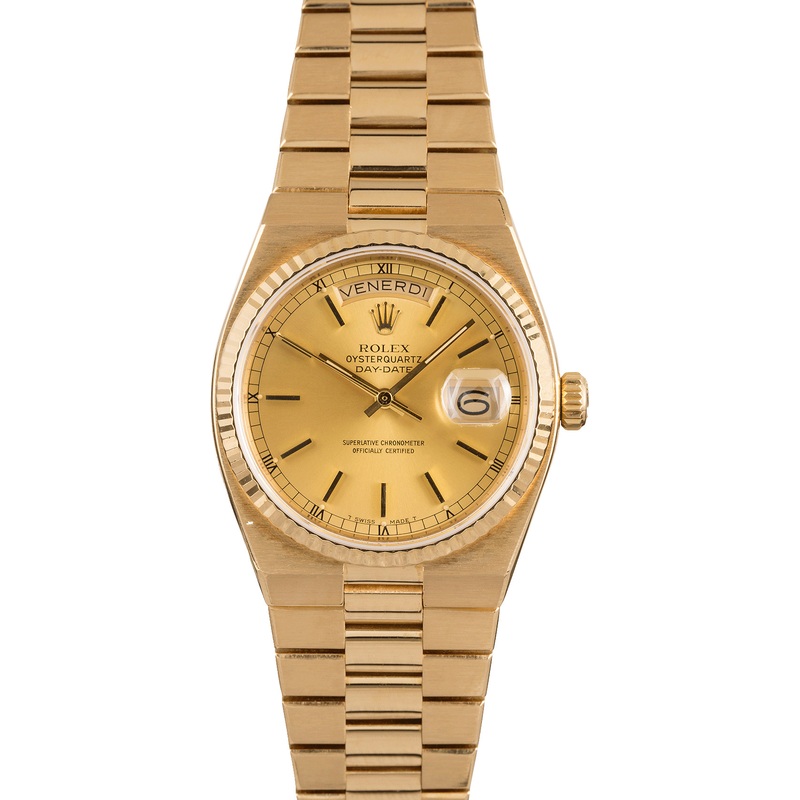 Rolex OysterQuartz 19018 Day-Date Integral Band