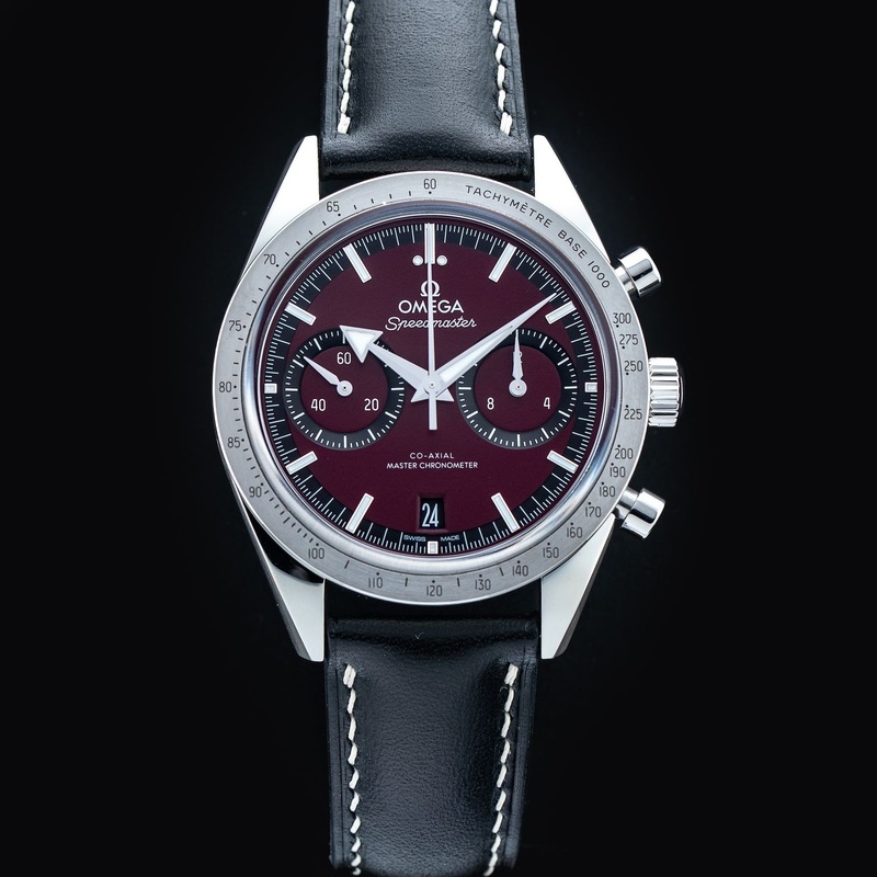 Omega 332.12.41.51.11.001 Speedmaster 57 Coaxial Chronometer Chronograph Red Dial 40.5Mm On Strap