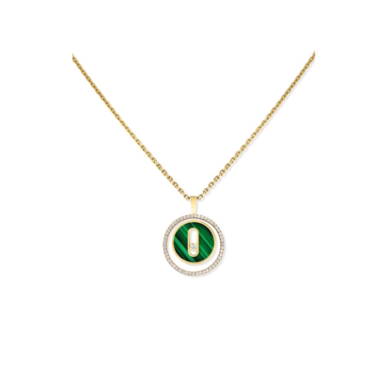 Lucky Move Malachite PM Pendant in Yellow Gold – Messika