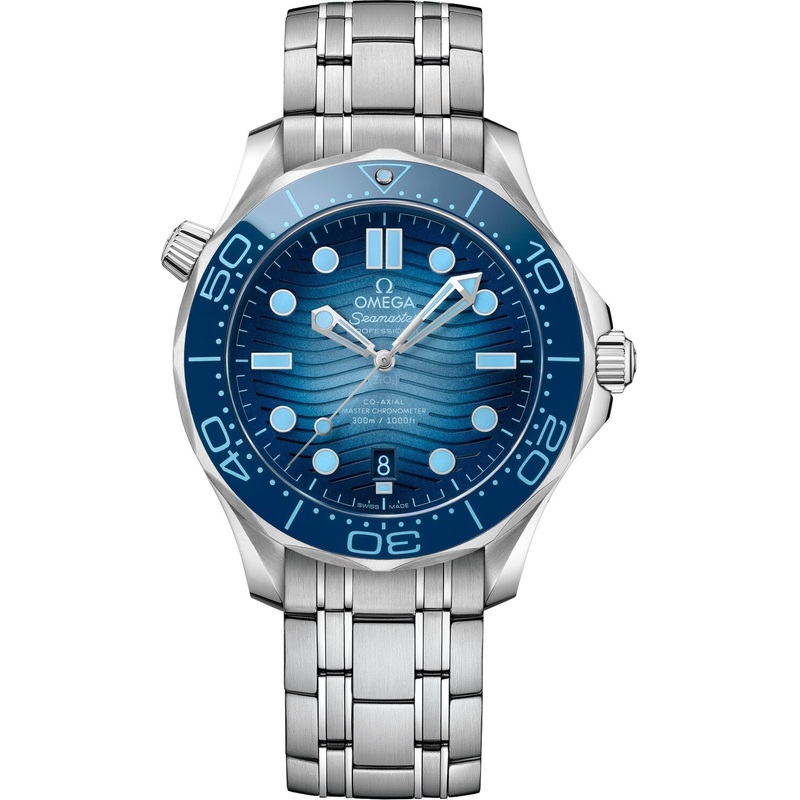 Omega 210.30.42.20.03.003 Seamaster Diver 300M Summer Blue on Bracelet