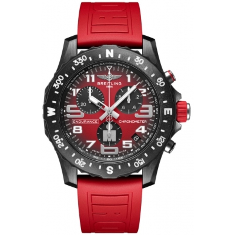 x823109a1k1s1 IRONMAN Red Breitling Endurance Pro Quartz 44mm Mens Watch