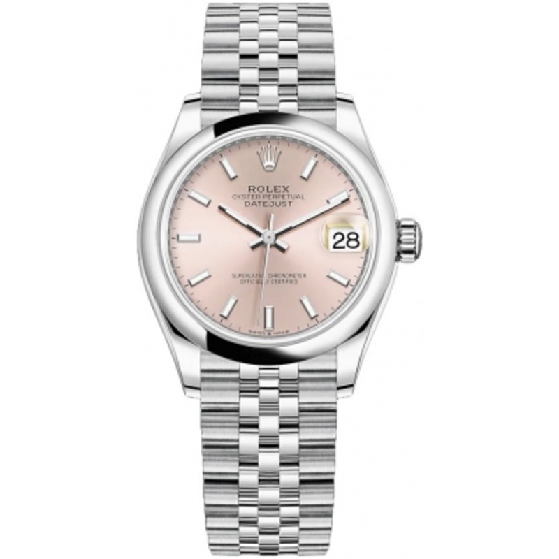 278240 Pink Index Jubilee Rolex Datejust 31mm Stainless Steel Ladies Watch