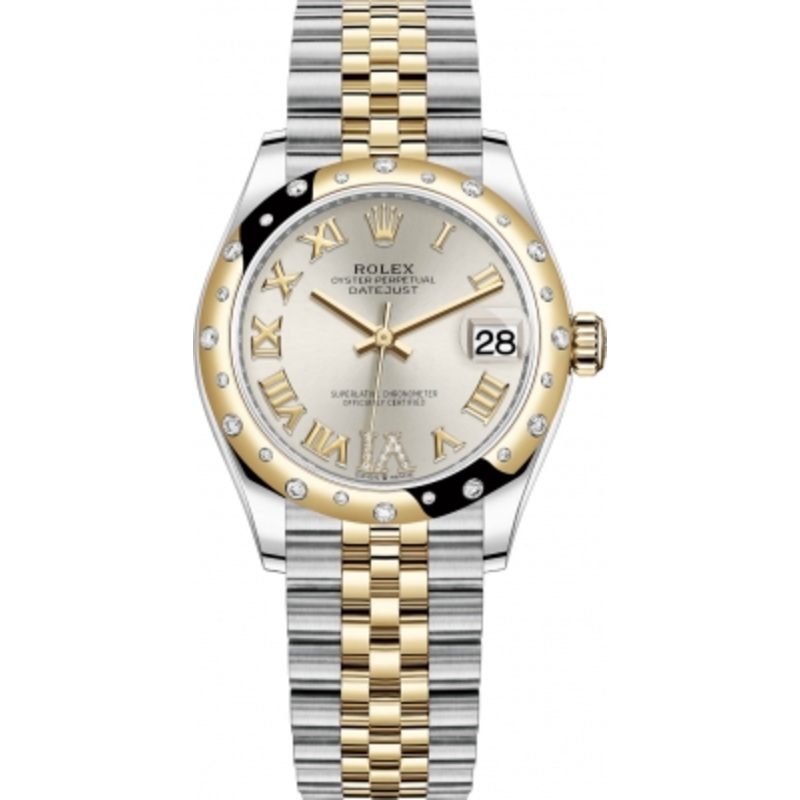278343rbr Silver VI Roman Jubilee Rolex Datejust 31mm Stainless Steel and Yellow Gold Ladies Watch