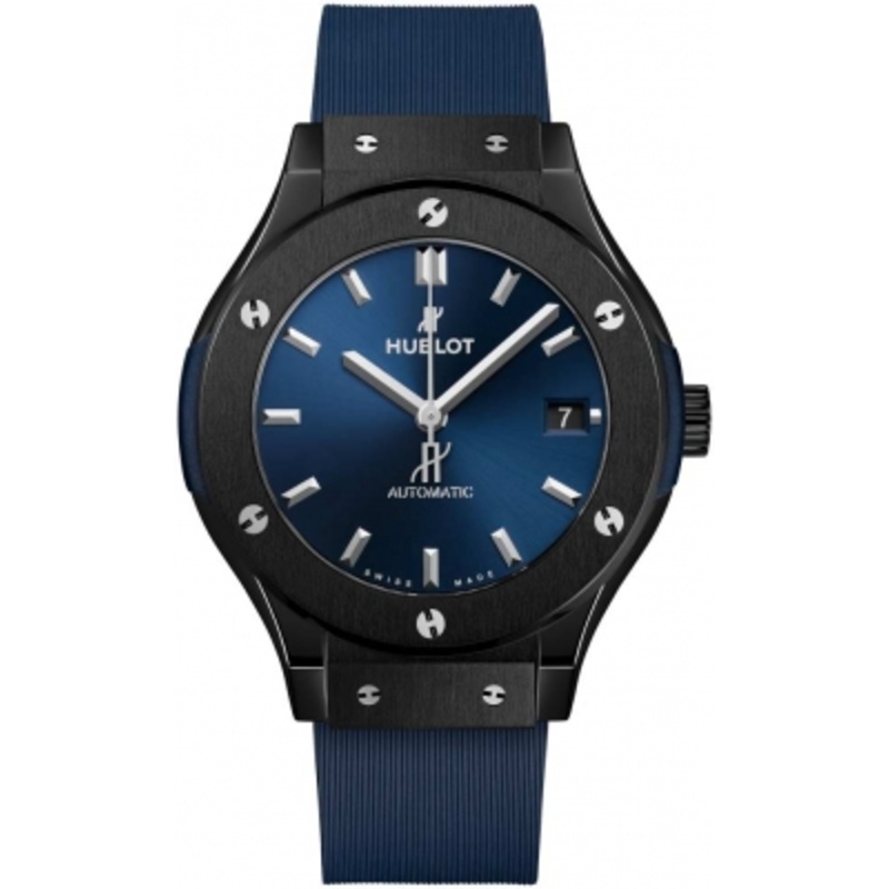 565.cm.7170.rx Ceramic Blue Hublot Classic Fusion Automatic 38mm Midsize Watch