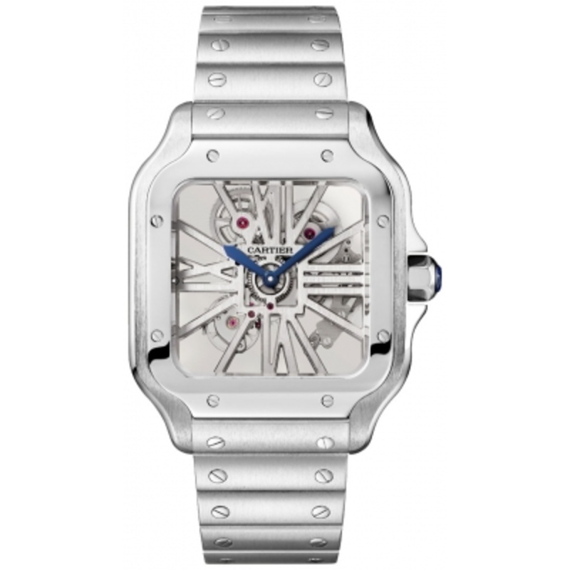 WHSA0015   Cartier Santos De Cartier Skeleton Mens Watch