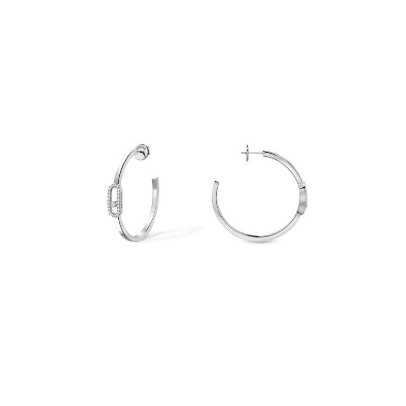 Move Uno PM Hoops in White Gold – Messika