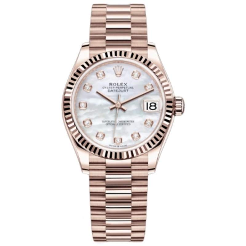 278275 MOP Diamond President Rolex Datejust 31mm Everose Gold Ladies Watch