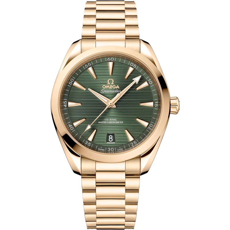 Omega 220.50.41.21.10.001 Seamaster Aqua Terra 150M Green Dial Moonshine Gold on Bracelet