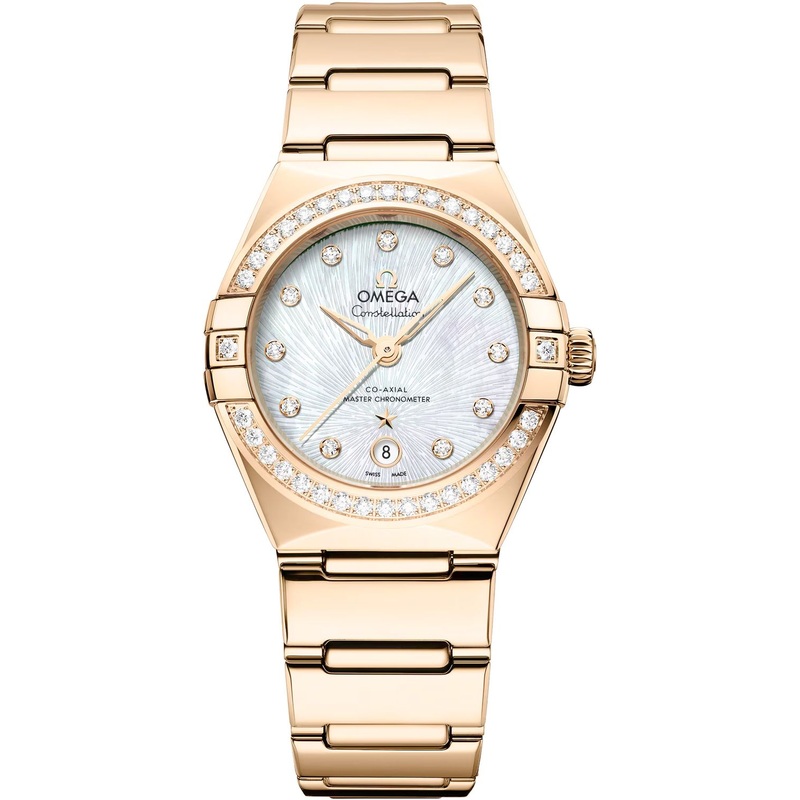 Omega 131.55.29.20.55.003 Constellation White Dial Gold and Diamonds 29mm