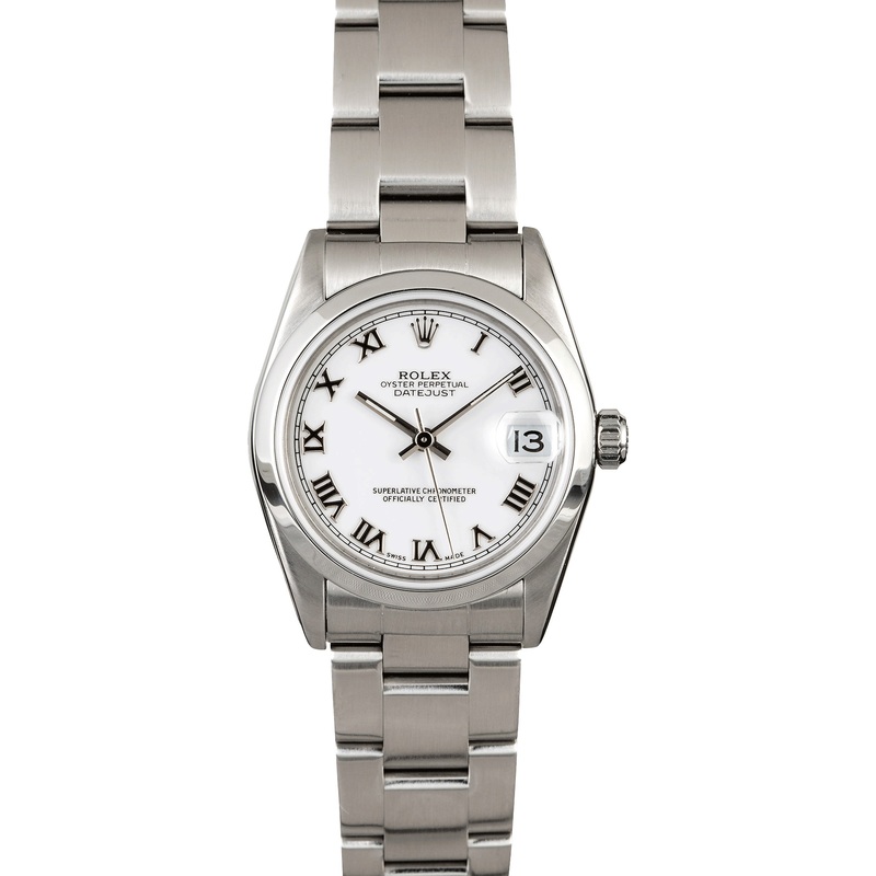Rolex Mid-Size Datejust 78240 White Roman