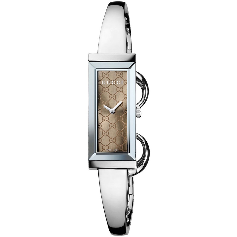 YA127510 Gucci 127 Ladies Brown Dial Steel Watch