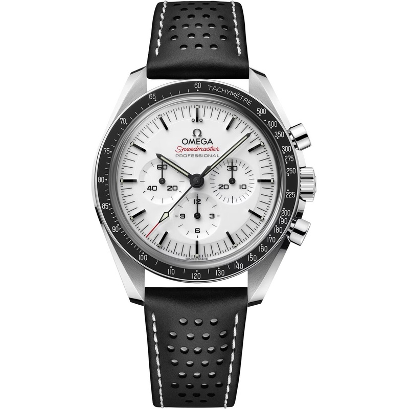 Omega Speedmaster Moonwatch Professional White Dial on Leather Strap