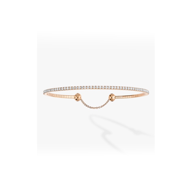 Skinny Bangle in Pink Gold Size M – Messika