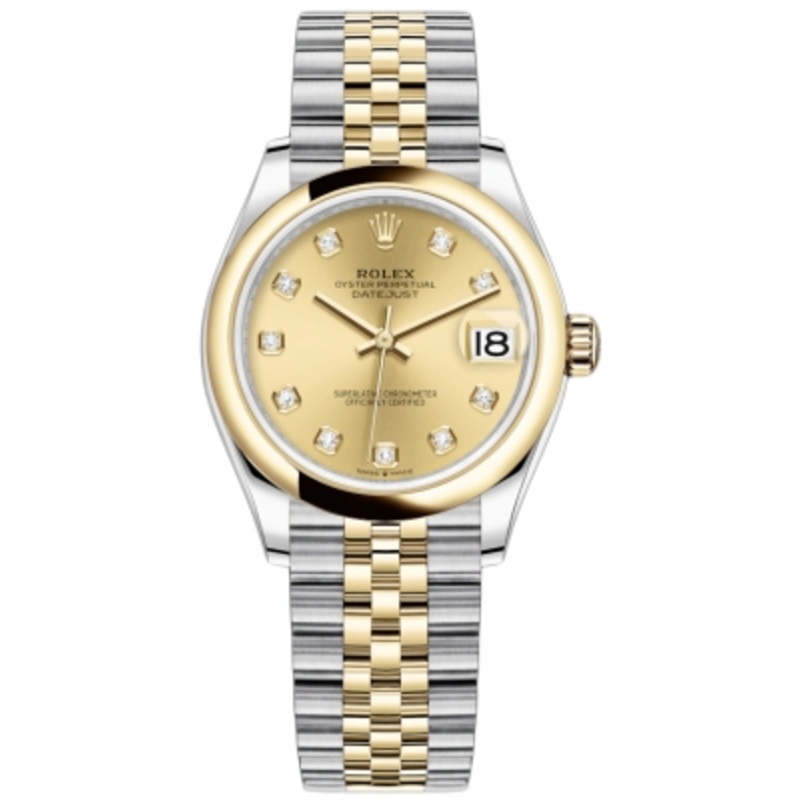 278243 Champagne Diamond Jubilee Rolex Datejust 31mm Stainless Steel and Yellow Gold Ladies Watch