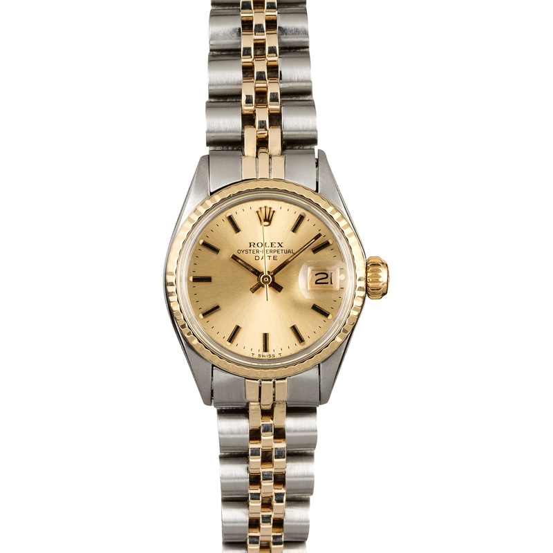 Vintage Ladies Rolex Date 6517 Two Tone