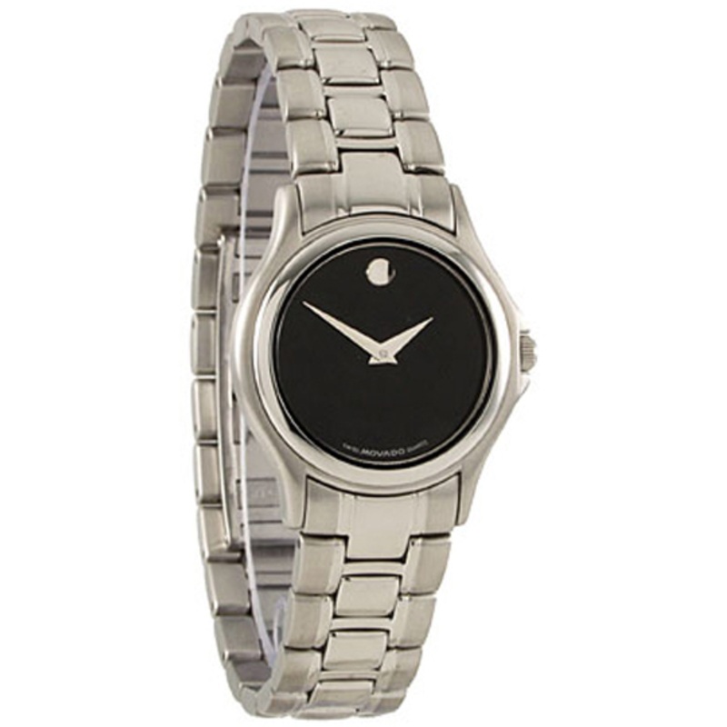 0694505 Movado Museum Quartz Black Dial Steel Ladies Watch
