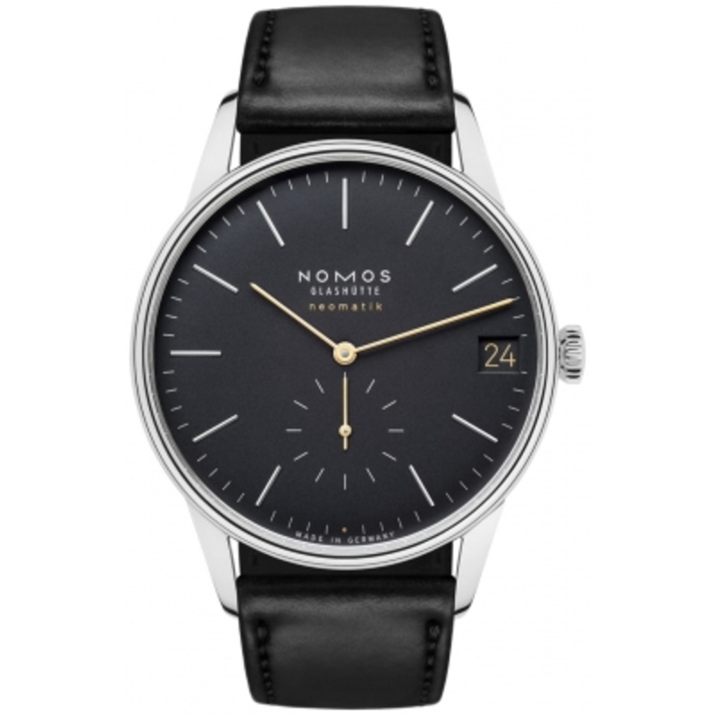 366 New Black Nomos Glashutte Orion Neomatik 41mm Mens Watch