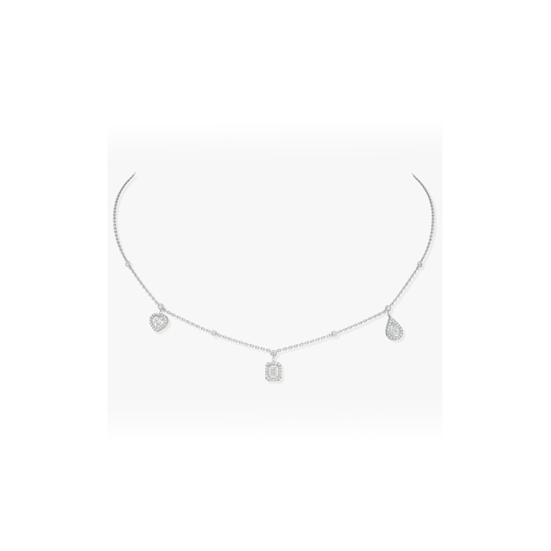 My Twin Trio Necklace in Pink Gold – Messika