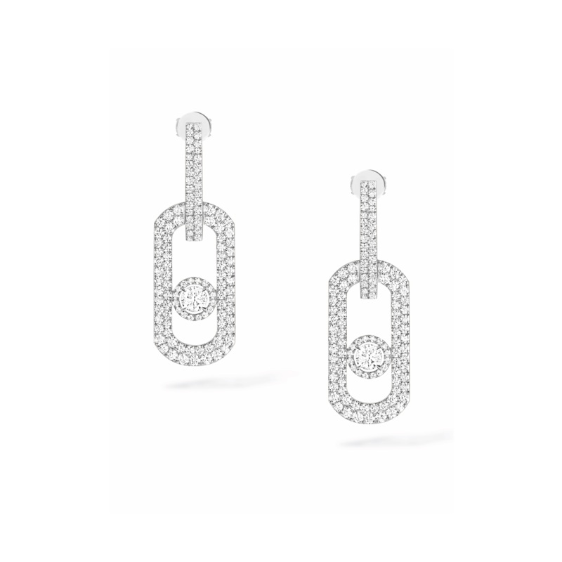 So Move XL Pav Earrrings in White Gold – Messika