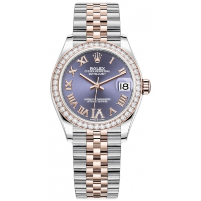 278381rbr Aubergine VI Roman Jubilee Rolex Datejust 31mm Stainless Steel and Rose Gold Ladies Watch