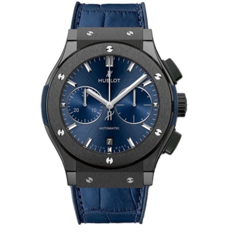 521.cm.7170.lr Ceramic Blue Hublot Classic Fusion Chronograph 45mm Mens Watch