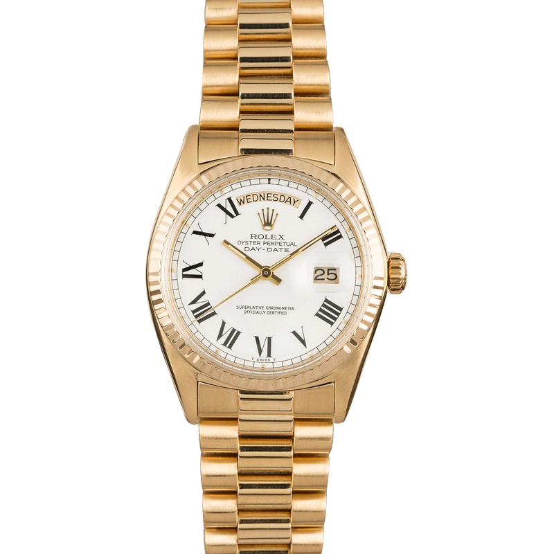 Used Certified Pre-Owned Rolex President 1810 White Dial