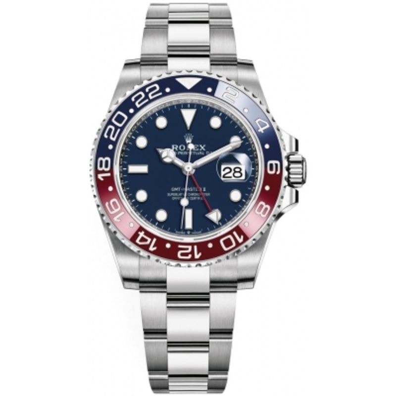 126719blro Midnight Blue Rolex GMT Master II Mens Watch
