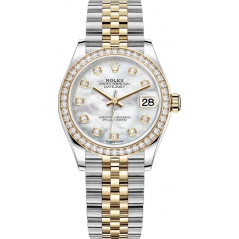278383rbr MOP Diamond Jubilee Rolex Datejust 31mm Stainless Steel and Yellow Gold Ladies Watch