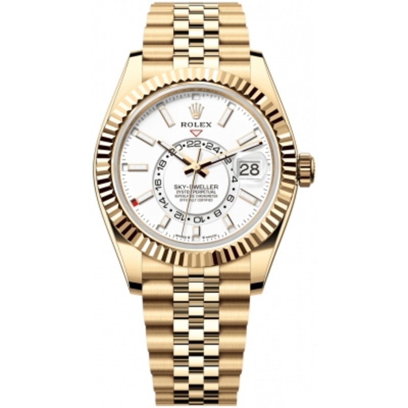336938 White Jubilee   Rolex Sky Dweller 42mm Mens Watch