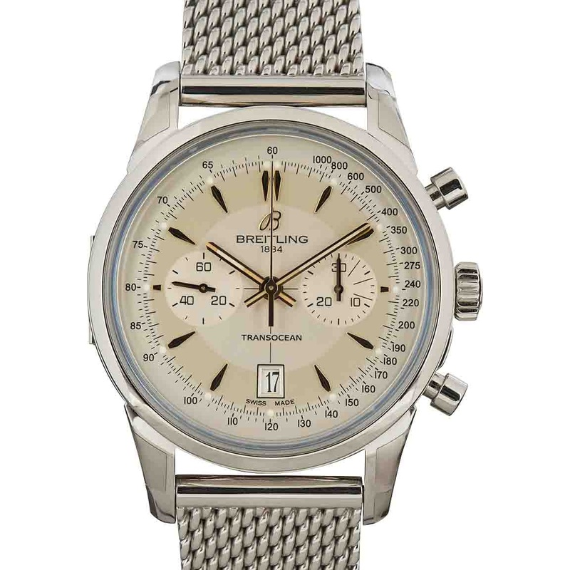 Buy Used Breitling Transocean AB0154  – Sku: 160156
