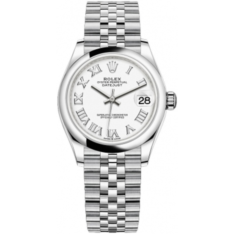 278240 White Roman Jubilee Rolex Datejust 31mm Stainless Steel Ladies Watch