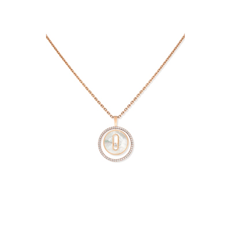 Lucky Move Mother-Of-Pearl PM Pendant in Pink Gold – Messika