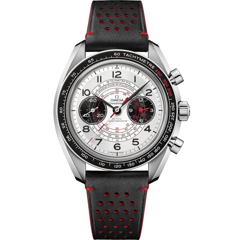 Omega Speedmaster Chronoscope 43mm Silver & Black Dial on Strap