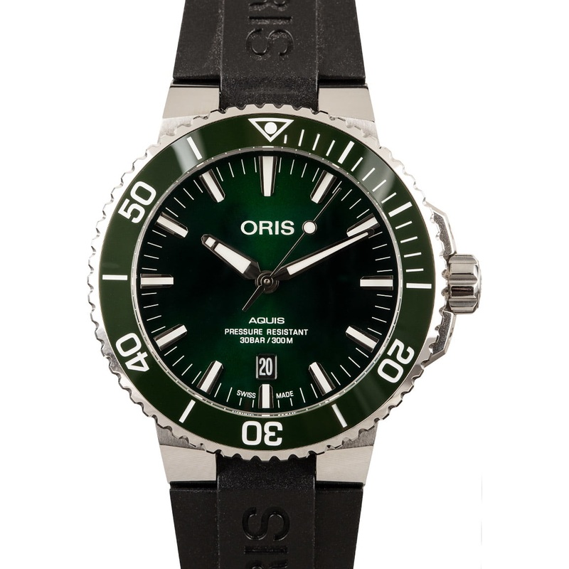 Buy Like-New Oris Aquis 01 733 7730 4157-07 4 24 64EB  – Sku: 7730 4157