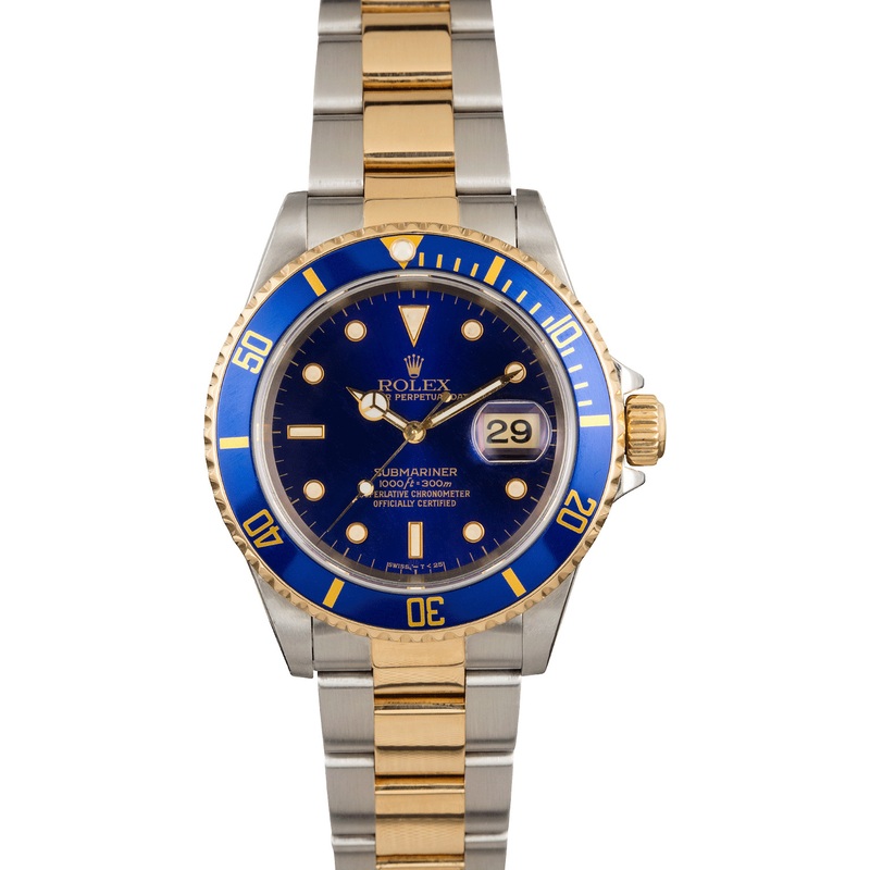 Rolex Submariner 16613 Faded Blue Dial  Item: 123181 T