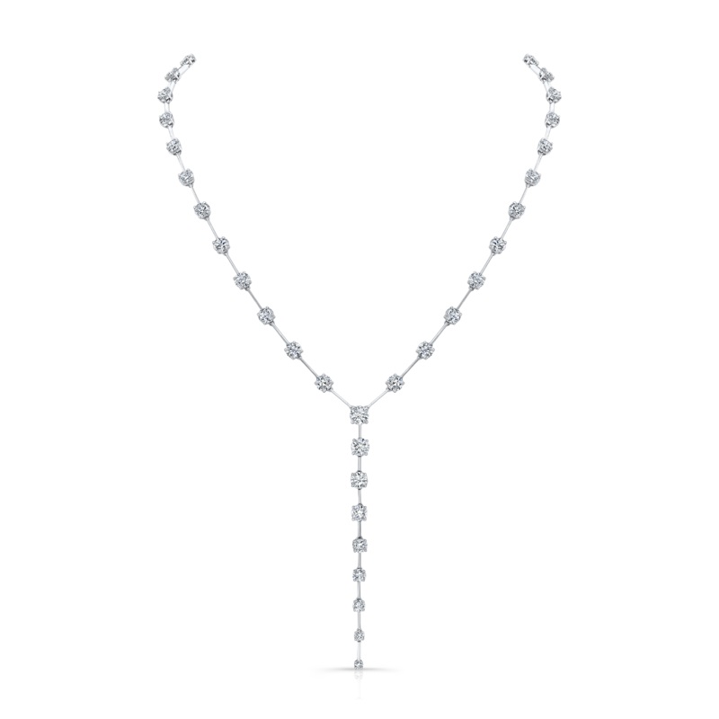 Bar Y-Form Necklace in White Gold – Rahaminov Diamonds