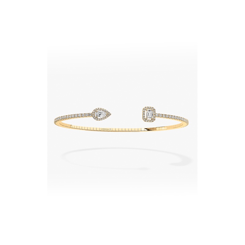 My Twin Skinny Bangle in Yellow Gold Size M – Messika