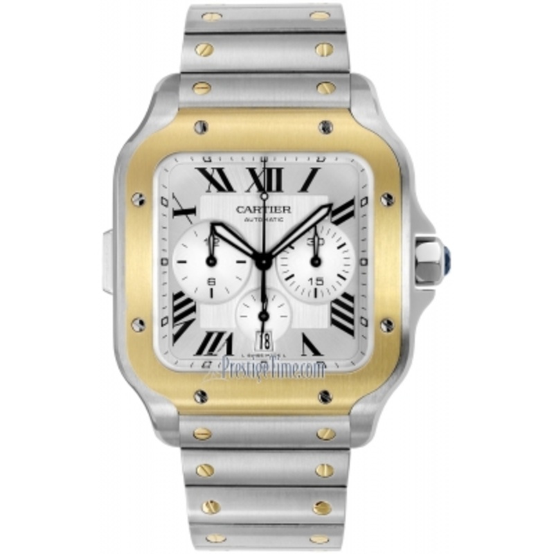 w2sa0008 Cartier Santos De Cartier Chronograph Mens Watch