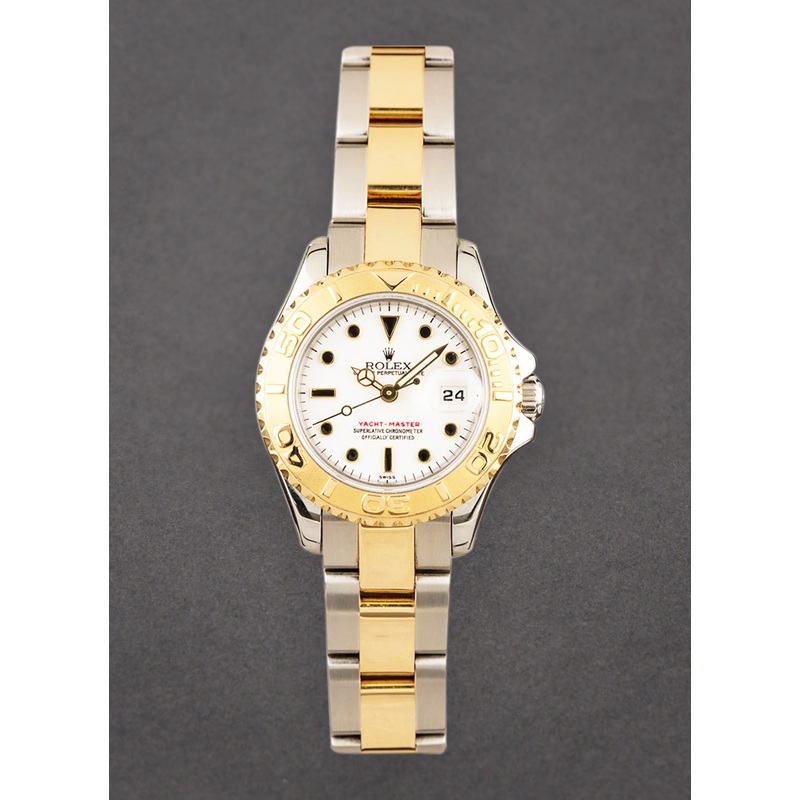 69623 used white stick Rolex Yacht-Master I 2 Tone from 1990s
