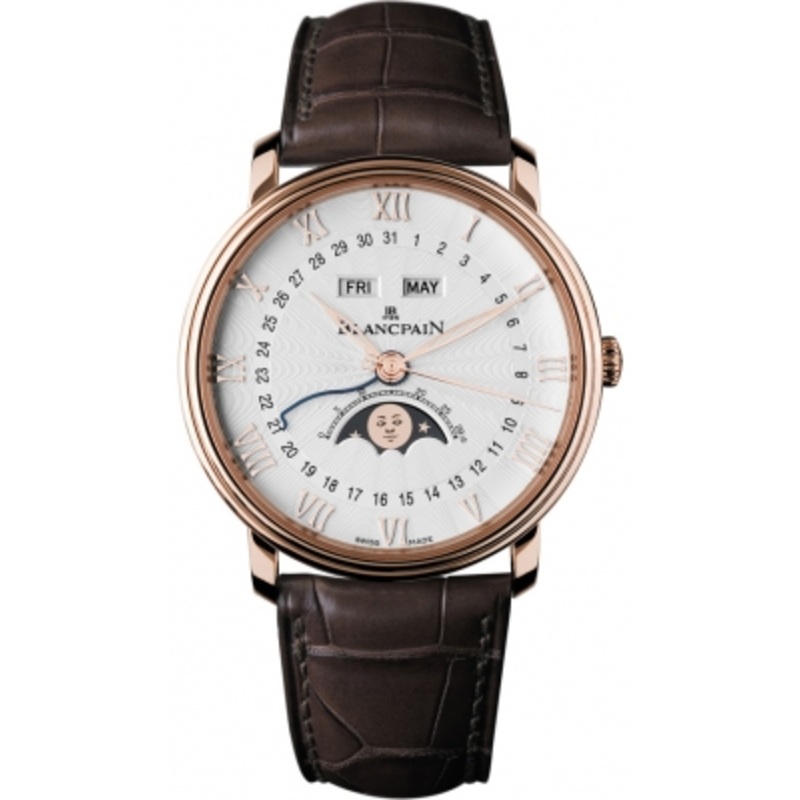 6664-3642-55b   Blancpain Villeret Moonphase & Complete Calendar 40mm Mens Watch
