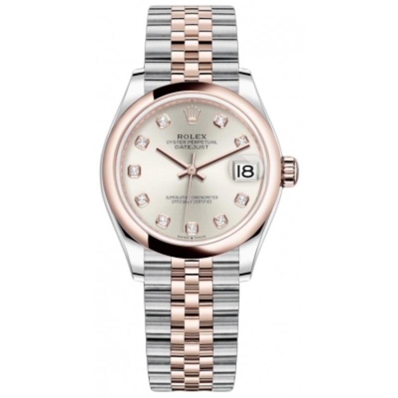 278241 Silver Diamond Jubilee Rolex Datejust 31mm Stainless Steel and Rose Gold Ladies Watch