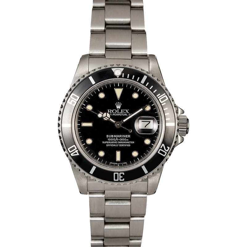 Authentic Rolex Submariner 16800 Sapphire Crystal