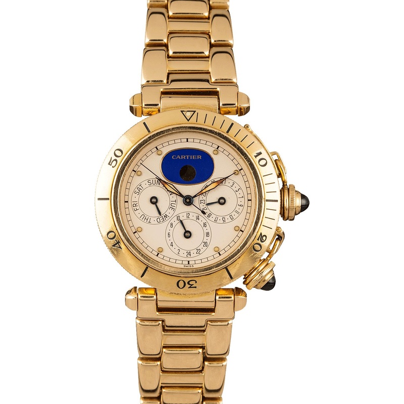 Buy Used Cartier Calendar Moonphase Cartier  – Sku: 124297
