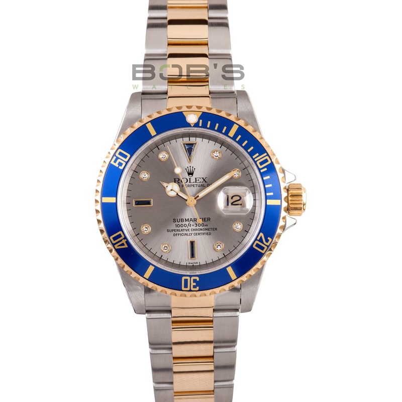 Rolex Submariner Serti Diamond Dial 16613 – Genuine Pre-Owned